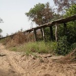 Le pont utilisé à la saison des pluies