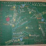 Carte du Sénégal au tableau